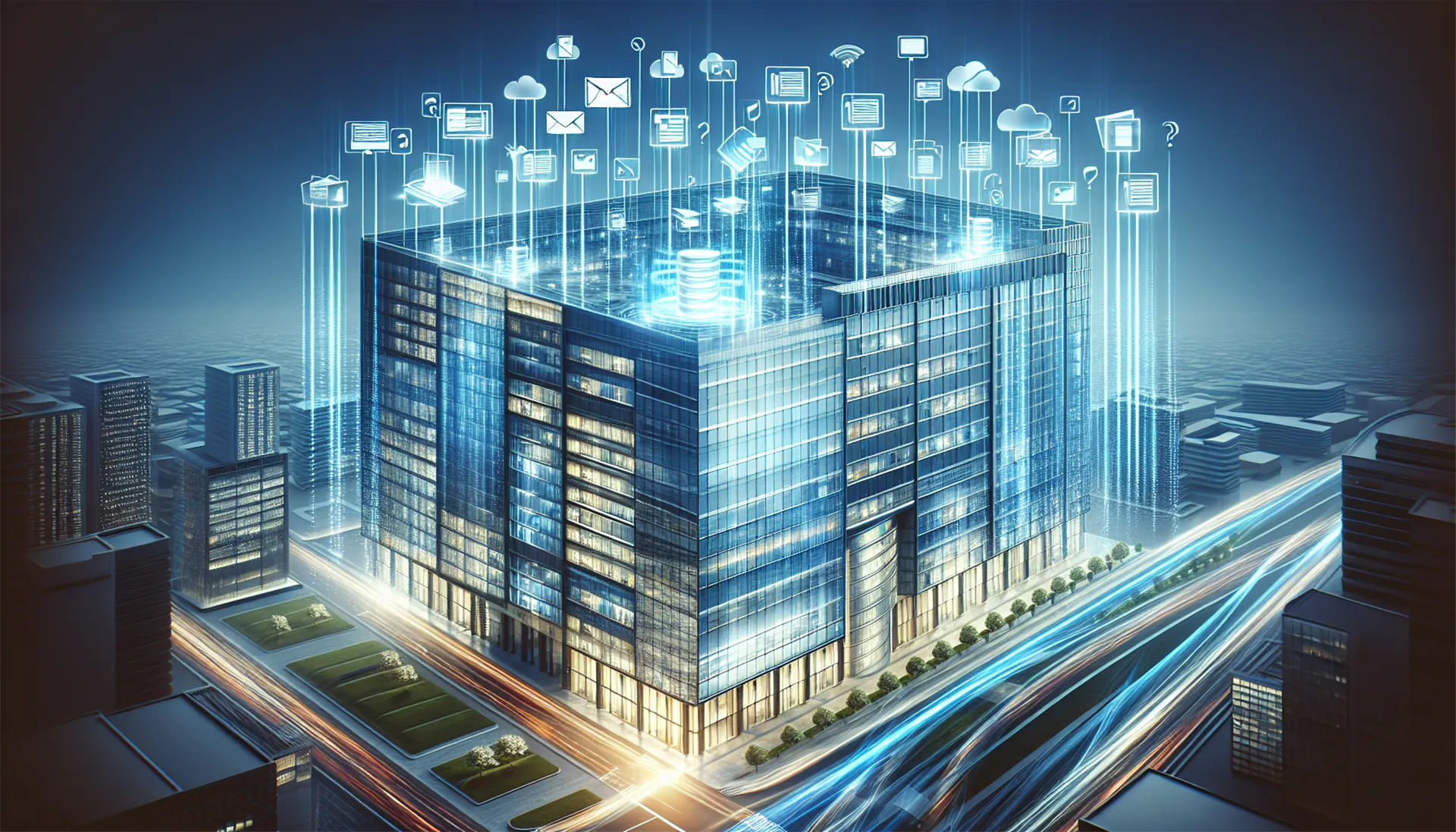 Digital document management flow in corporate building